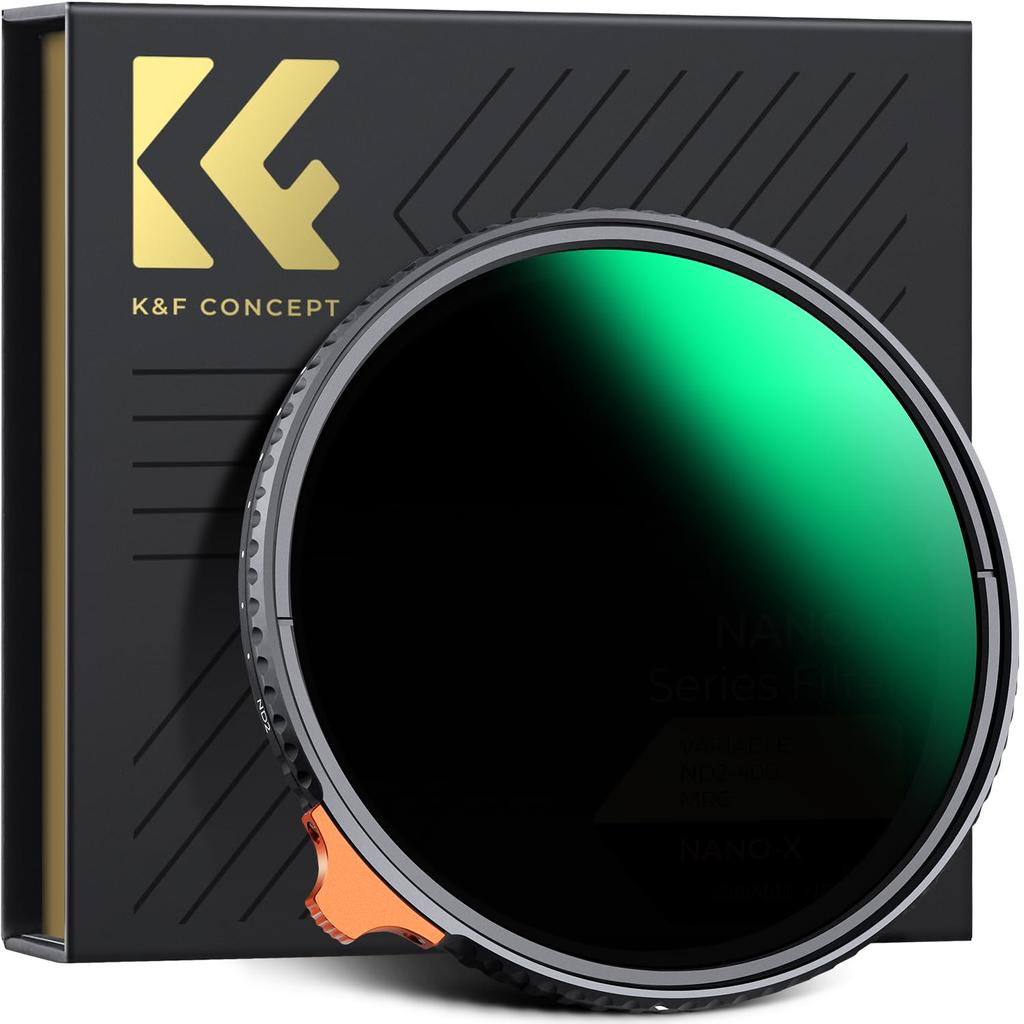 Concept 52mm Variable ND Filter Japanese AGC Optical Glass HD Super Resolution Low Reflectance Stepless Adjustment 28 Layer Nano Coating Water Stain