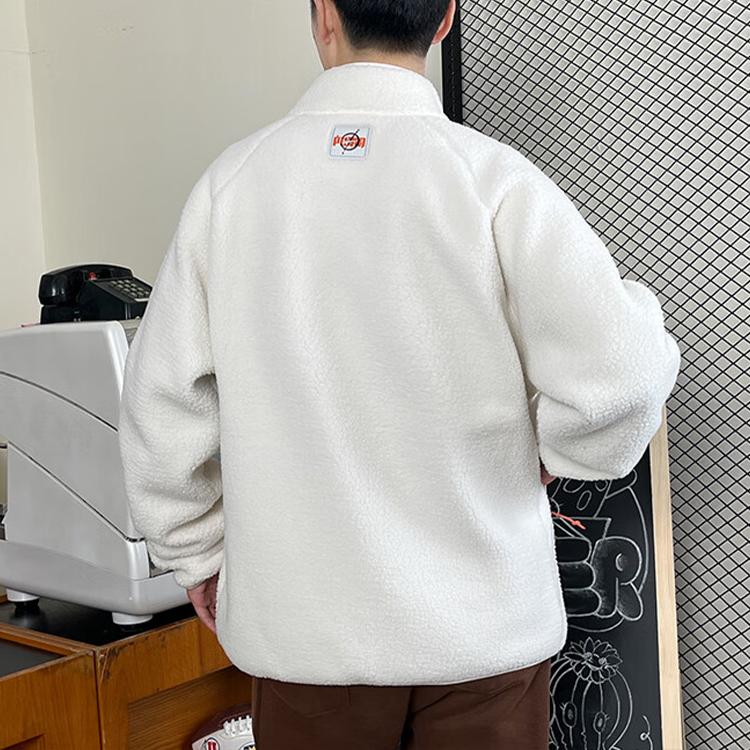 Puma Поло воротник теплая молния повседневная флисовая куртка мужская куртка бежевый 624528-65