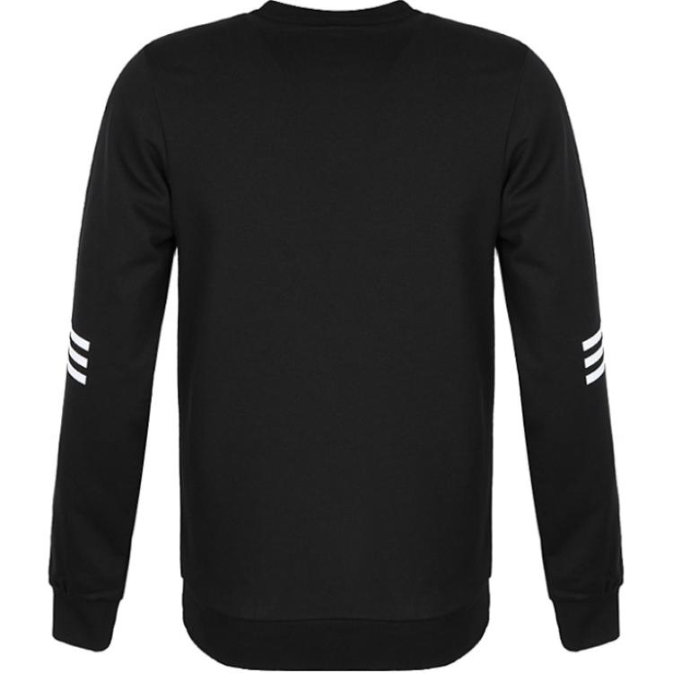 adidas Neo M Rflct Gr Sw Полосатый Повседневный Круглый вырез Длинный рукав Толстовка Мужская Толстовка Черный BR8422