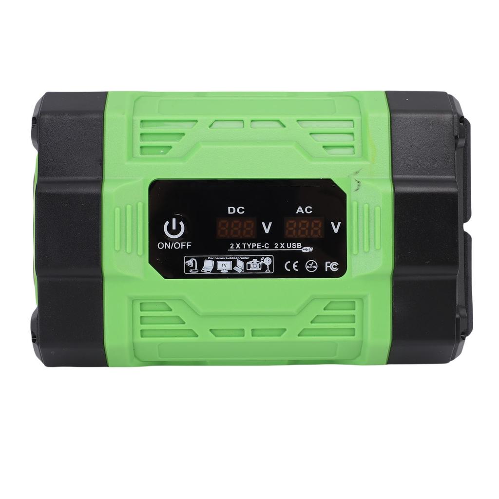 500W Car Power Inverter DC 12V To AC 220V Car Inverter with 2 USB Ports 2 Type C Ports 2 Universal AC Outlets for