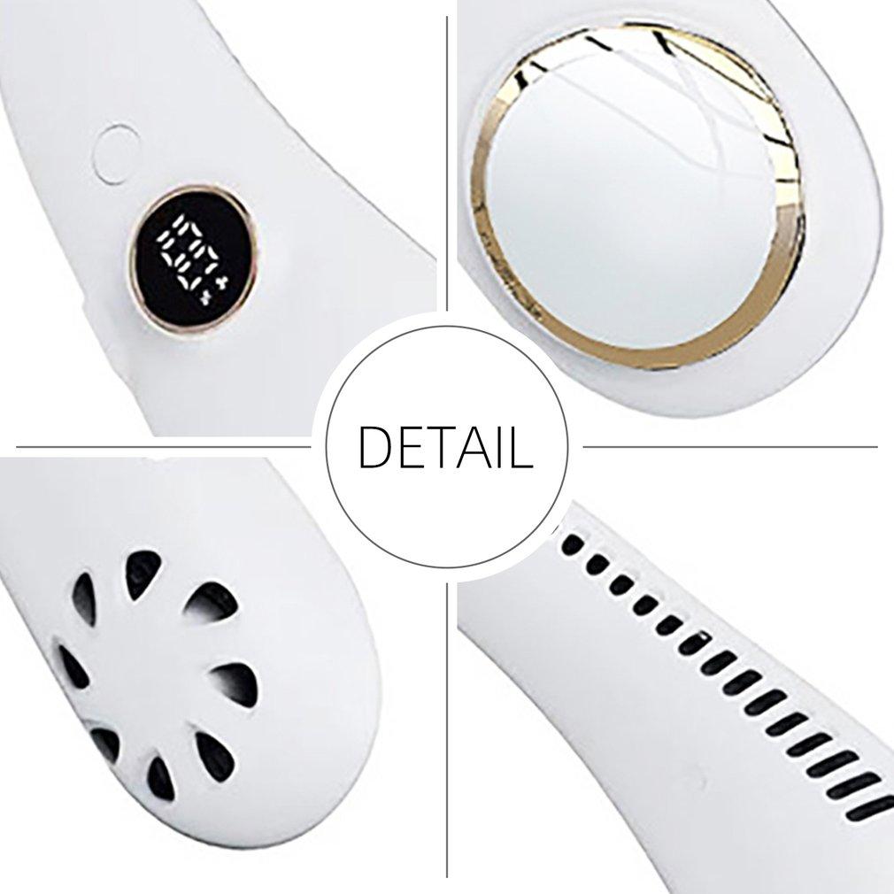 Портативный подвесной вентилятор для шеи, беспроводной USB-перезаряжаемый летний вентилятор, охлаждающий безлопастный носимый вентилятор с шейным ремешком, спортивный кулер для шеи