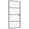 Vidaxl Drzwi Wewnętrzne, Czarne, 93X201,5 Cm, Szkło I Aluminium