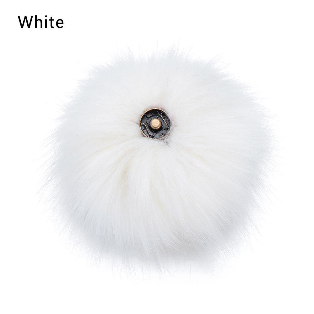 Одежда нажмите кнопку из искусственного лисьего меха, женская мода, сумки для волос, аксессуары, шапки с помпоном, декор