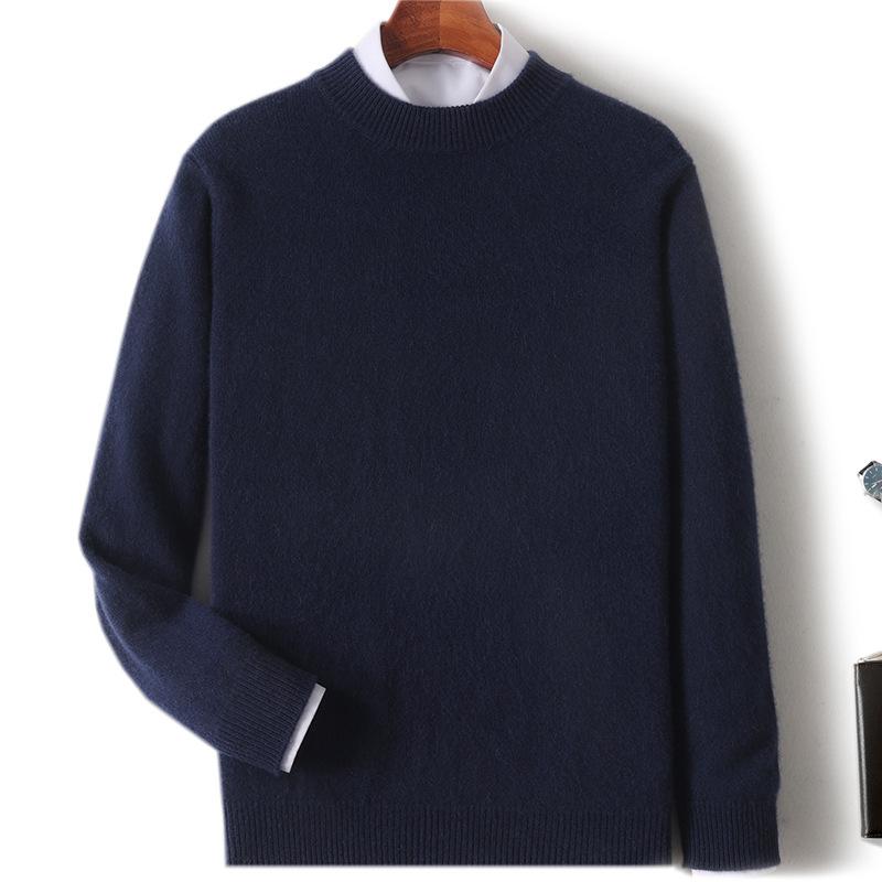 Новый кашемировый свитер утолщенный пуловер с полувысоким воротником с кашемировым свитером мужской внутри