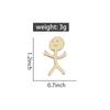 Rude Finger Pins Custom Gold Color Fun Meme Brooches Lapel Badges Simple Funny Jewelry Gift for Kids Friends