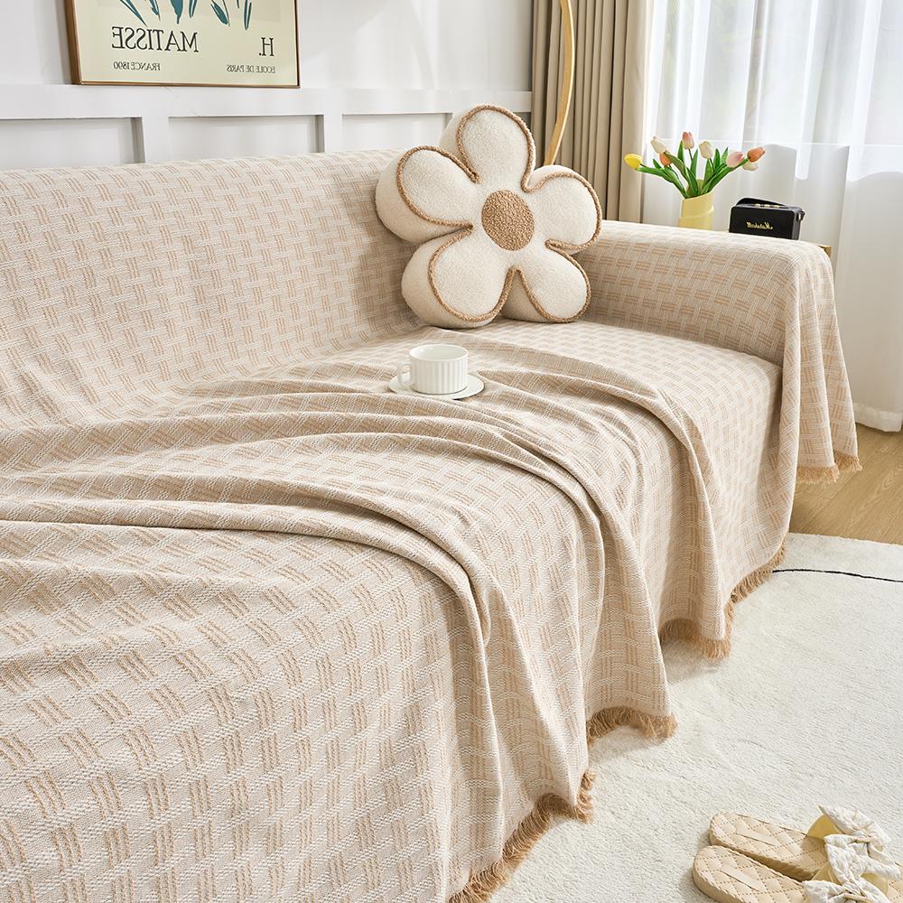 Couch Cover Sheet Blanket, Oversized Reversible Covers For 3-4 Cushion High Backed Backrest Sofa, Extra Large Furniture Decorati