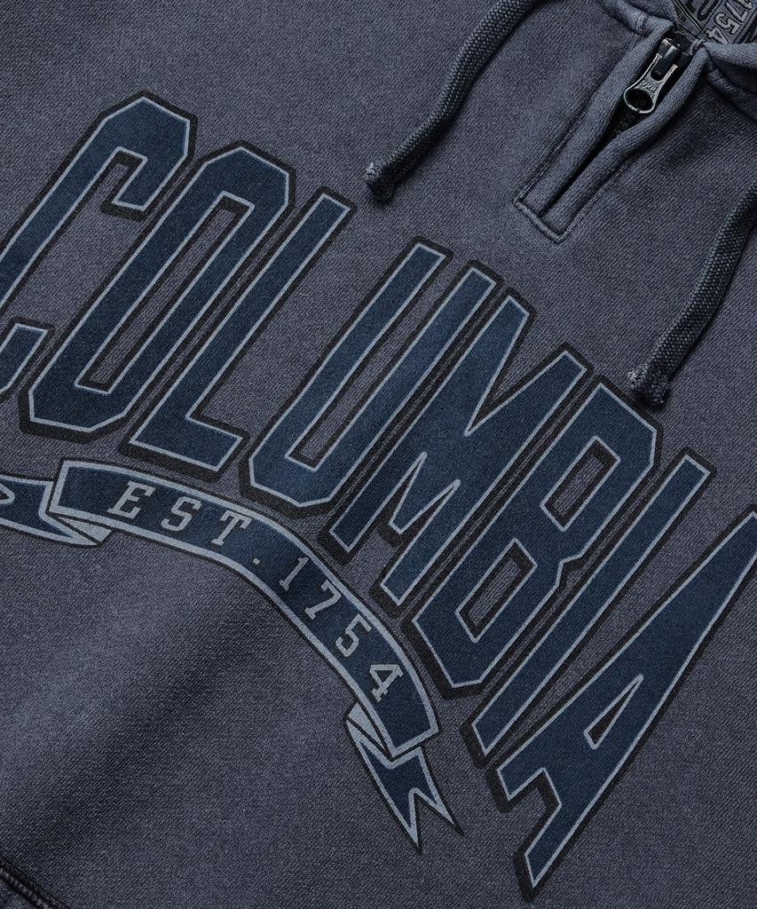 Худи с капюшоном Cu 80S Винтажное H/Флис H/Молния Окрашенное Crown Navy