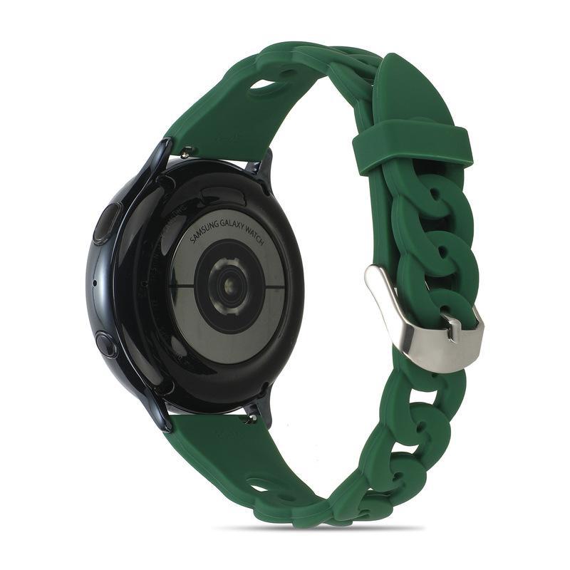 YurKem 20 мм 22 мм женский силиконовый ремешок для Samsung Galaxy Watch 4 3 41 мм 45 мм браслет S3 42 мм 46 мм Active 2 Gear ремешок для часов