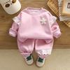 Kids Casual Long-Sleeve Set, Comfortable Daily Wear Outfits