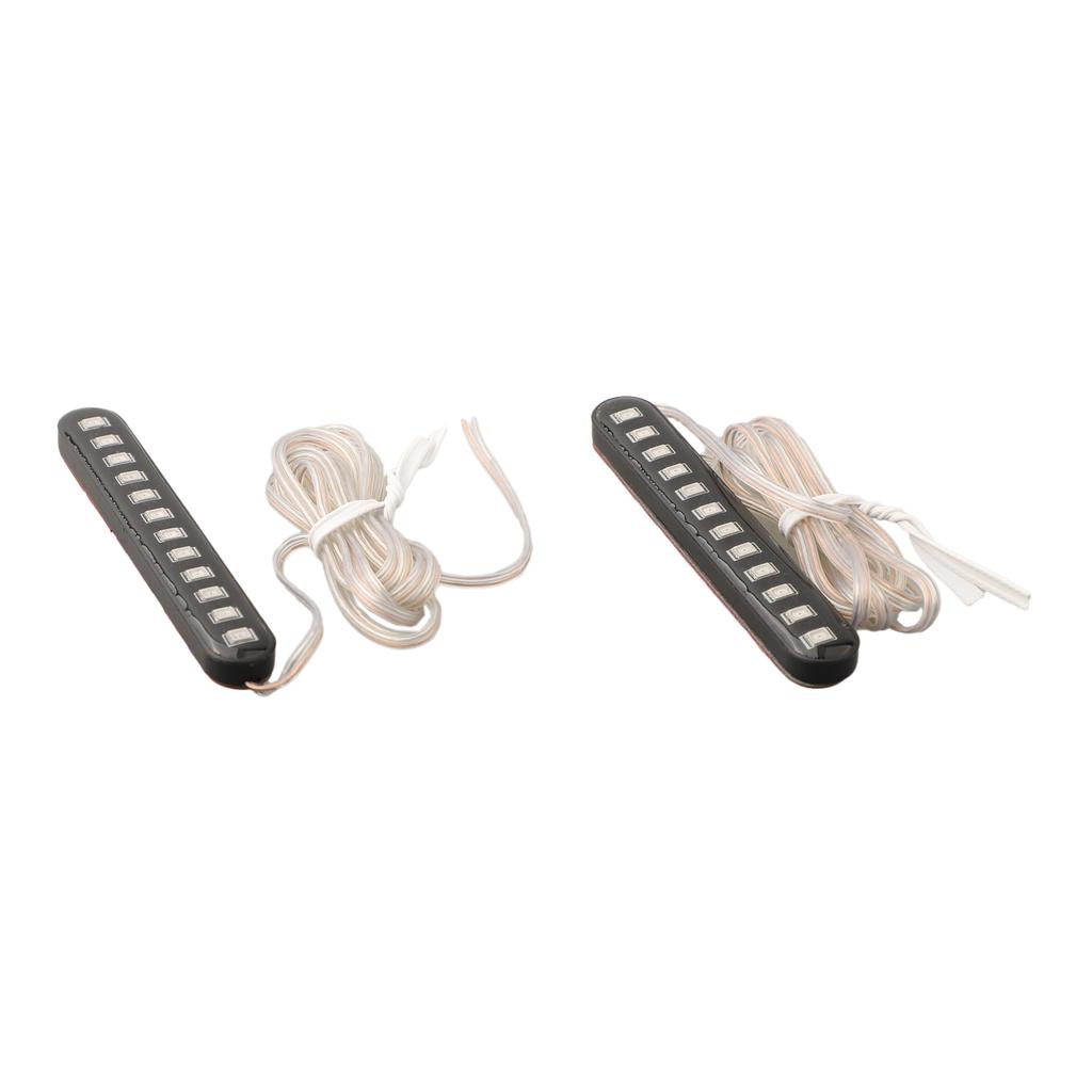New Motorcycle Turn Light Strip With 3528SMD Turn Signal Light 12 LED 2PCS Flowing Water For Electric Motorcycles
