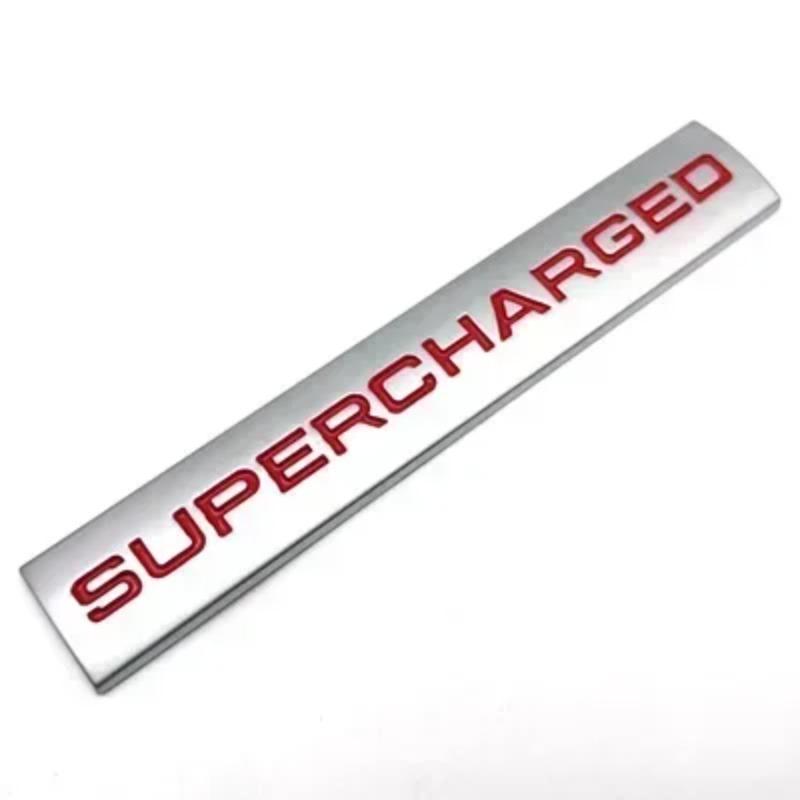 3D Metal Supercharged Logo Rear Trunk Emblem Badge Car Sticker Car Styling Accessories