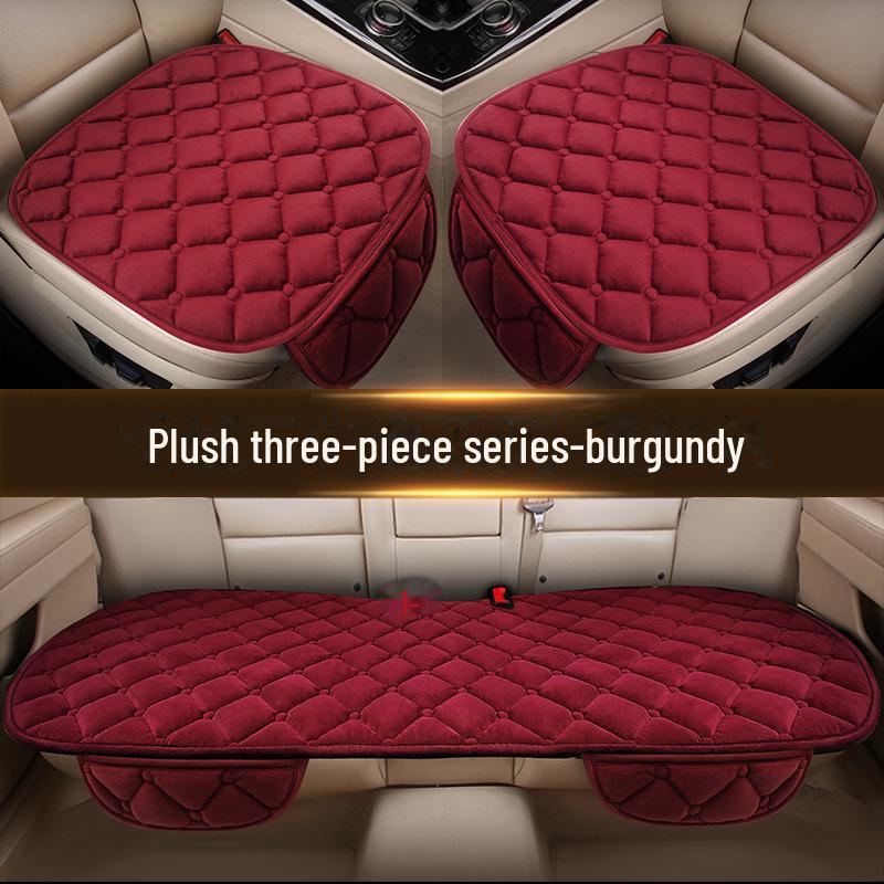 Уютный зимний комплект подушек для сидений автомобиля: Кристальный бархат, нескользящий, теплый и многослойный