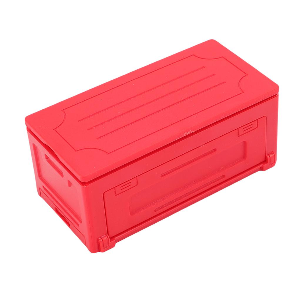 Model Car Decorative Box Simulated Toolbox Luggage Storage Case for RC Off Road and Engineering Vehicle Red