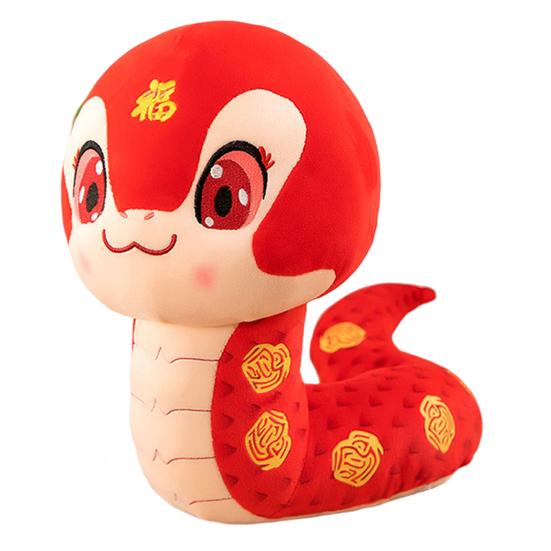 Chinese Style Snake Doll Plush Toy Soft Stuffed Animal for Kids Cute Home Decor Year of The Snake Symbol Wealth Attracting Companion