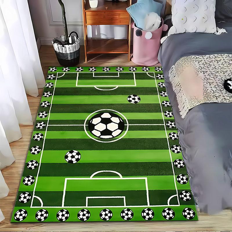 Soccer Field Carpet Design suitable as a non-slip mat for the living room or bedroom sofa