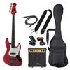 PhotoGenic Electric Bass Beginner Light Set JB Type Metallic Red Wrench JB-240/MRD [Soft Case/Shield/Amplifier/Tuner/Strap/Pick/Pick