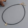 Black Spinel Handmade Beaded Necklace, Niche, High-end Stainless Steel Pendant, Versatile Temperament, Collarbone Chain