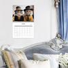 2025 Cat Calendar Spiral Twin-Wire Binding Weekly Monthly Schedule Planner Home Office Living Room Decoration Desk Calendar Birthday Gift