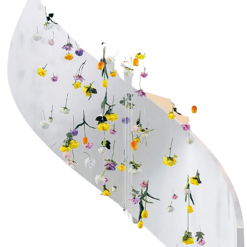 A Pack Of 20 Simulation Flowers Diy Levitation Flower Curtain Flower Scene Arrangement Punch Card Curtain Petal Rain Waterfall