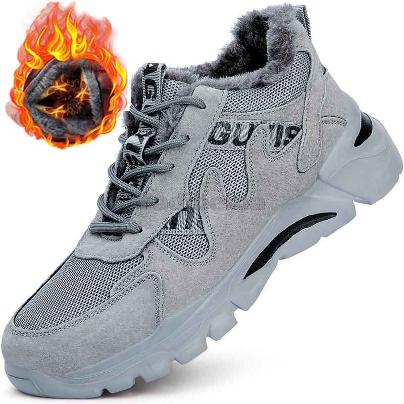 Защитные ботинки Мужская зимняя рабочая обувь Защитная обувь с защитой от ударов Прочная защитная обувь с защитой от проколов Мужская обувь со стальным носком