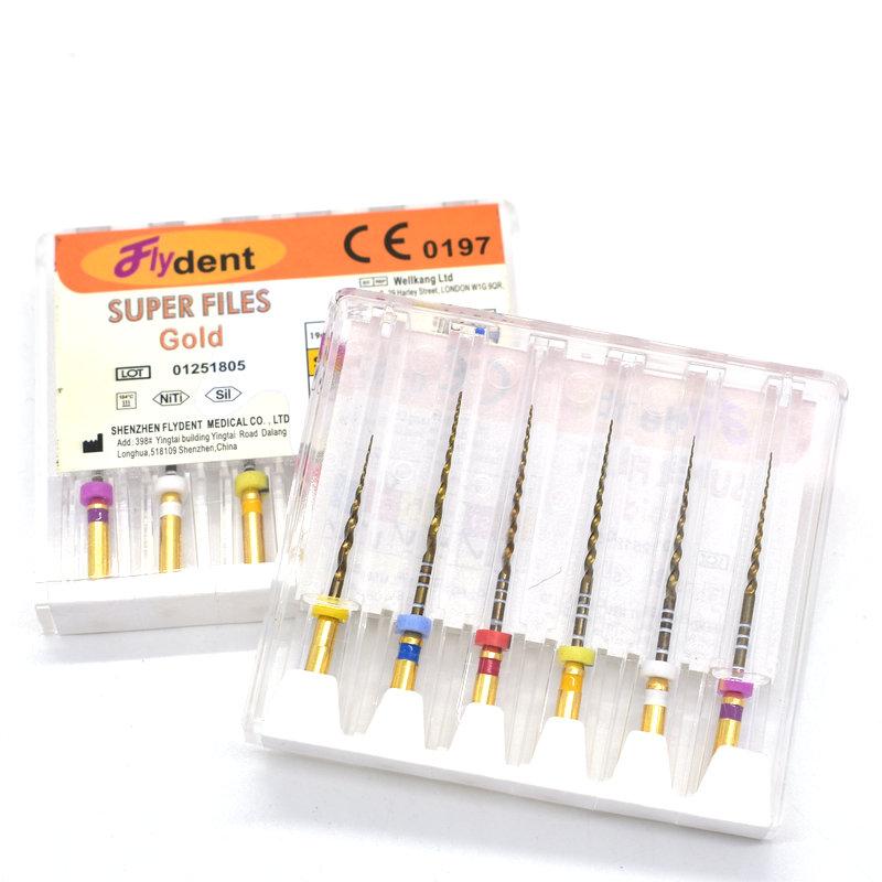 Стоматологические инструменты Супер файлы GOLD файлы Universeral Engine использование роторных файлов Golden Dondontic корневой канал NITI инструмент для стоматолога