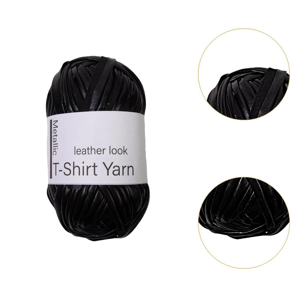 Metallic T Shirt Yarn Soft 40M Shiny Knitting Crochet Yarn Crochet Bag Yarn for Crocheting Keychains Handmade Bag DIY Bags