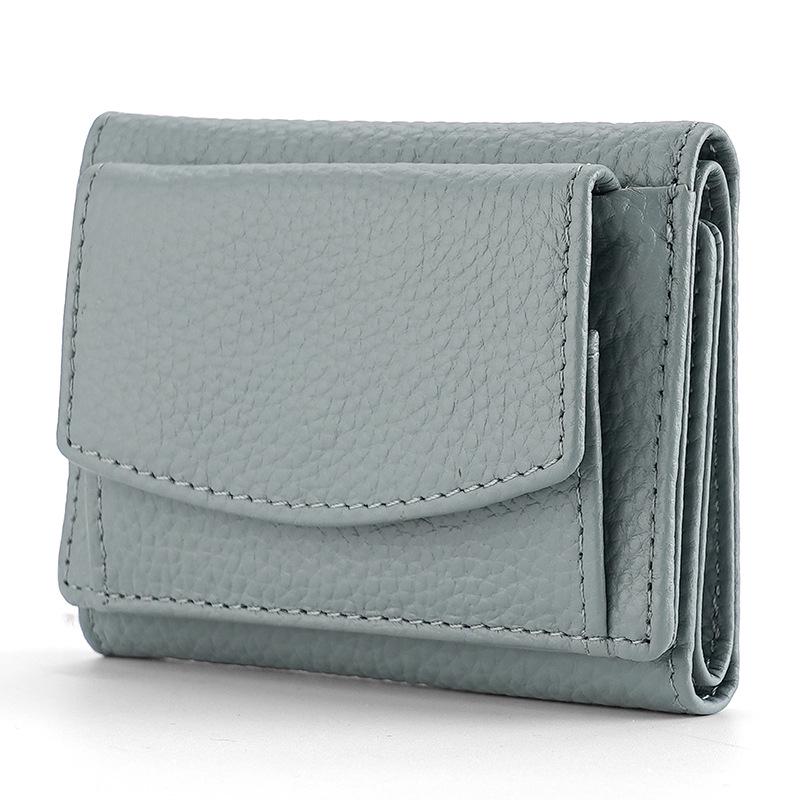 Женский кошелек из коровьей кожи в японском стиле - короткий кожаный кошелек для монет