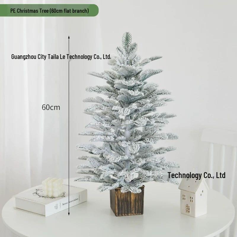 456090cm Small Snowy Green Christmas Tree Ornament for Desktop Decoration