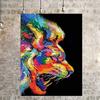 Fierce Rainbow Lion Canvas Painting Posters And Prints Wall Art Pictures For Living Room Bedroom Decoration No Frame