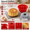 Silicone Chiffon Cake Mold 3D Baking Silicone Molds Round Fluted Tube Pans  for Gelatin