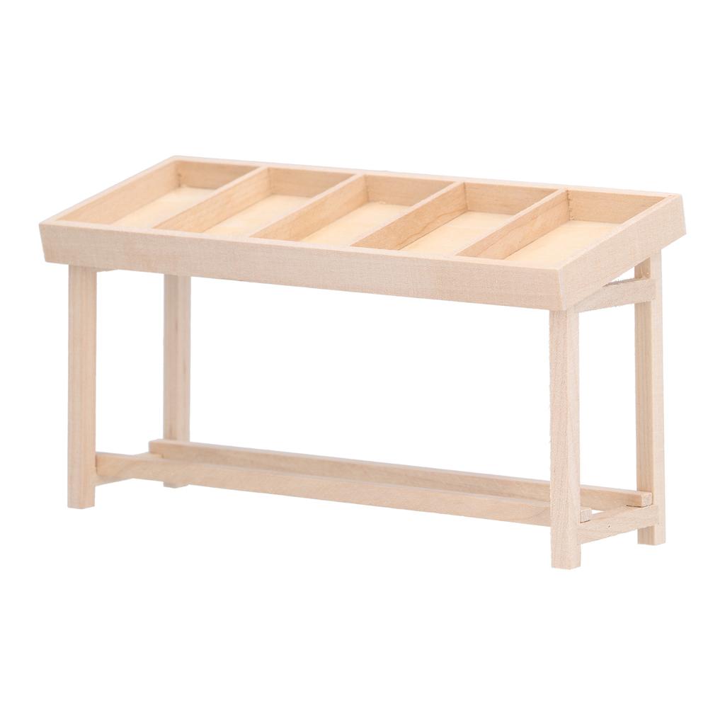 Doll House Shelf Display Racks 1:12 Miniature Wooden Stand Shelf for Doll House DIY OrnamentFruit