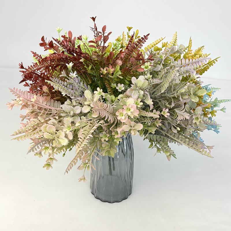 Small Toona Plastic Flower For Home Decor Wedding Photography Props Artificial Green Plant