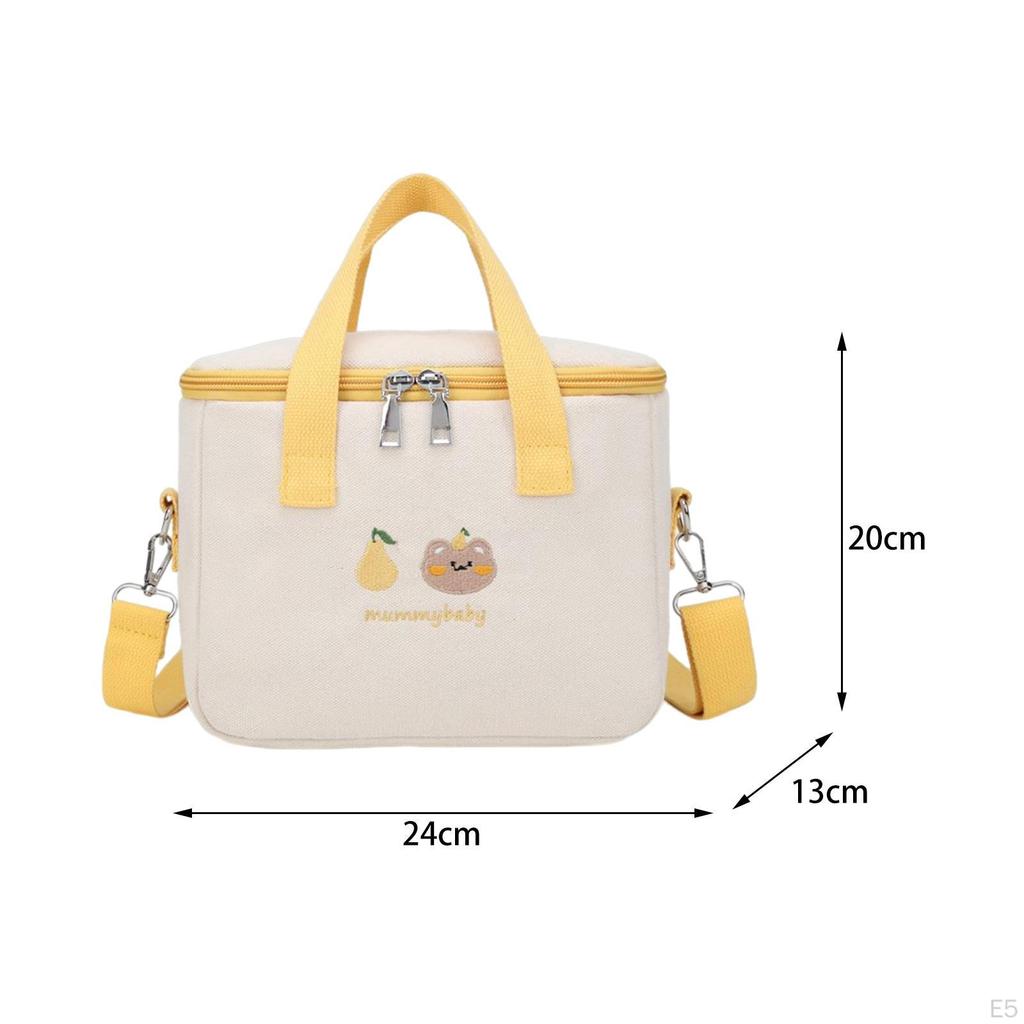 Compact Lunch Storage Bag with Insulated Box for Office and Camping