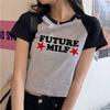 Y2k укороченные футболки Future Milf Star модный женский укороченный топ Harajuku уличная тонкая футболка летняя уличная футболка с графическим принтом