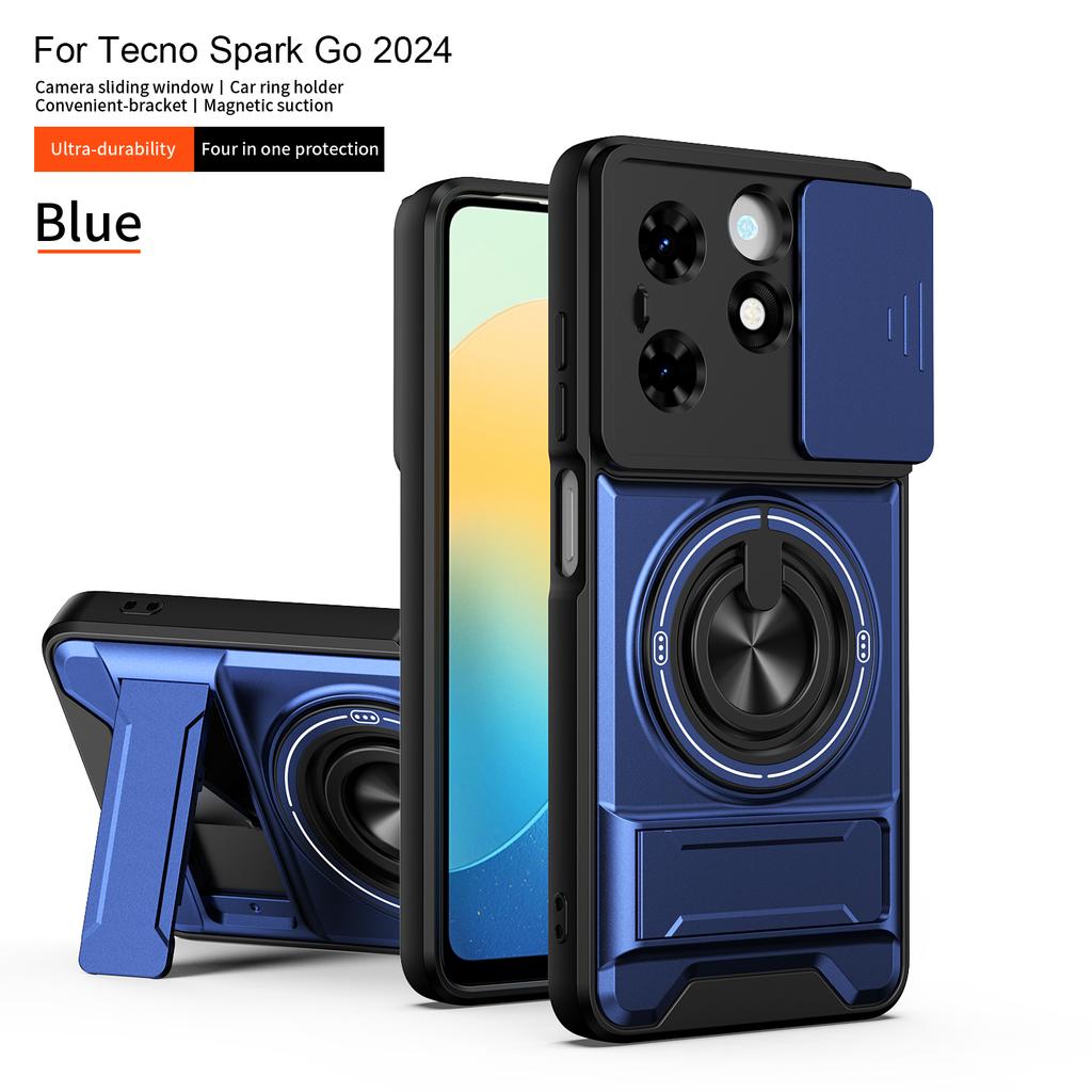 Чехол для Tecno Spark Go 2026 Tecno Spark 20C 20 Обложка POP 8 Магнитный складной держатель Magsafe Военная броня Защитная крышка для камеры