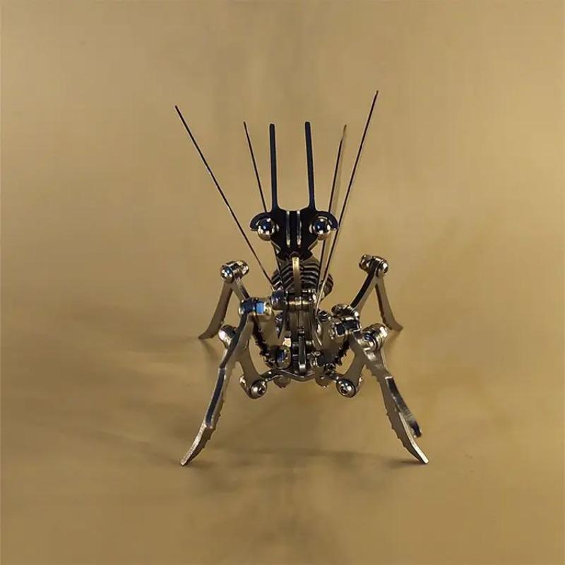 1 шт., набор для самостоятельной сборки модели механического насекомого из нержавеющей стали «Богомол», ручная сборка, украшения, подарки из металла