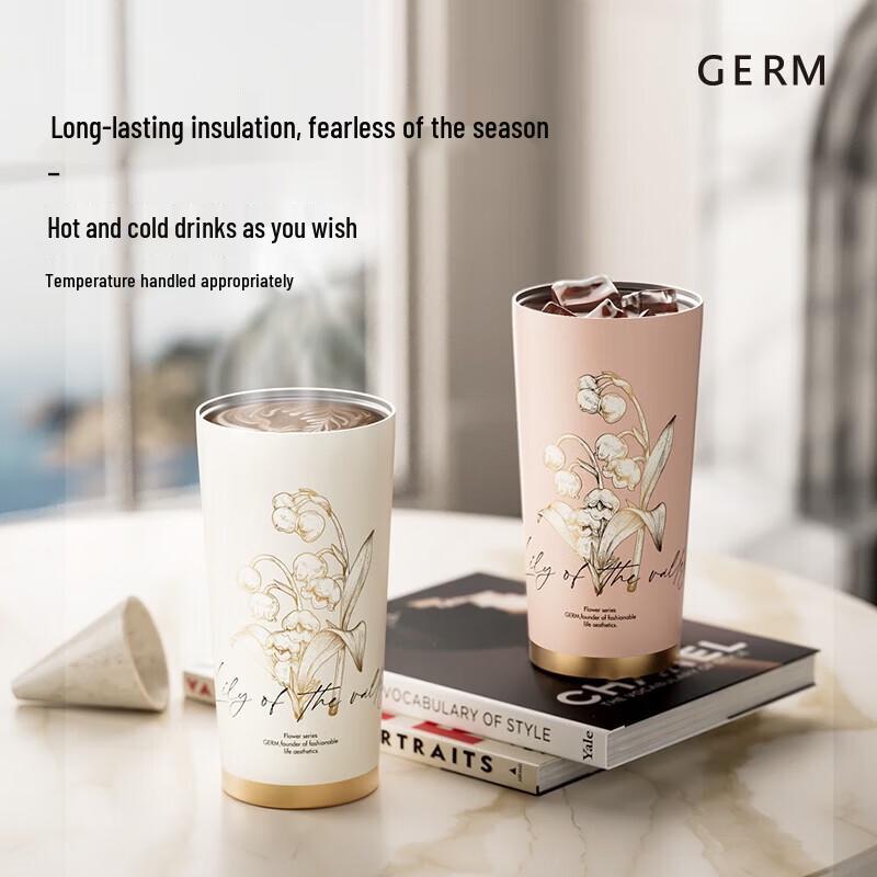 Термостакан с соломинкой Germ Ландыш 316SS