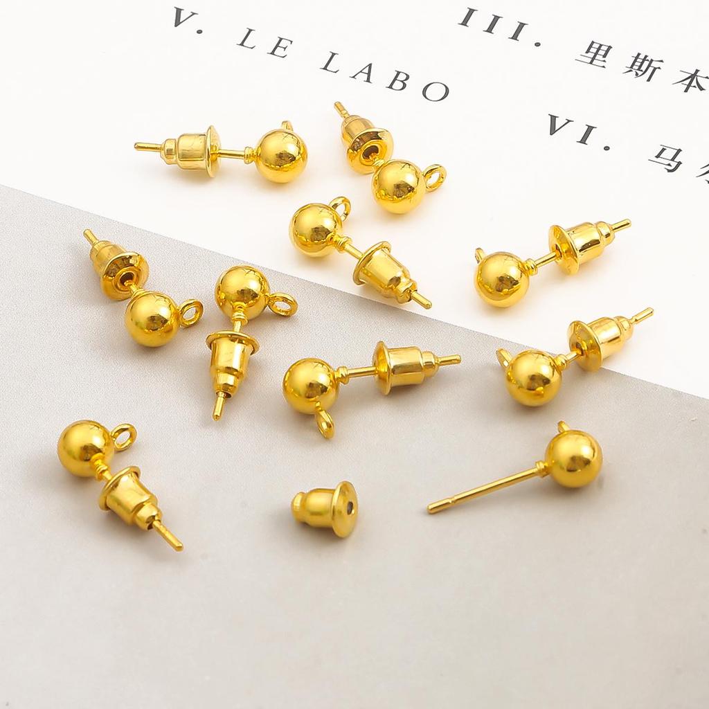 10/50 шт. металлические фурнитура для сережек-гвоздиков, основные стопоры для игл для серег, аксессуары «сделай сам»