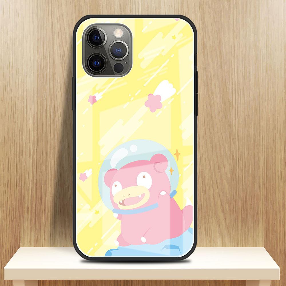 Чехол из закаленного стекла для Apple iPhone 13 Pro Max 11 12 X XS XR SE 2020 7 8 Plus 6 6S Роскошный чехол для телефона Cute Pokemon EEvee Fundas