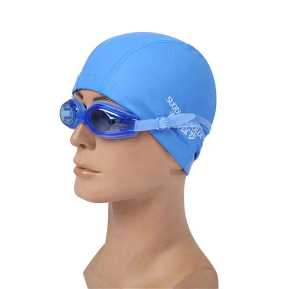 PU Fabric Protect Ears Waterproof Elastic Swimming Caps Swim Pool Hat Swimming Caps Swim Cap