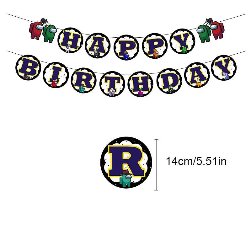 Party Birthday Theme Decor Suit Supplies Set Balloon Caketopper Banner