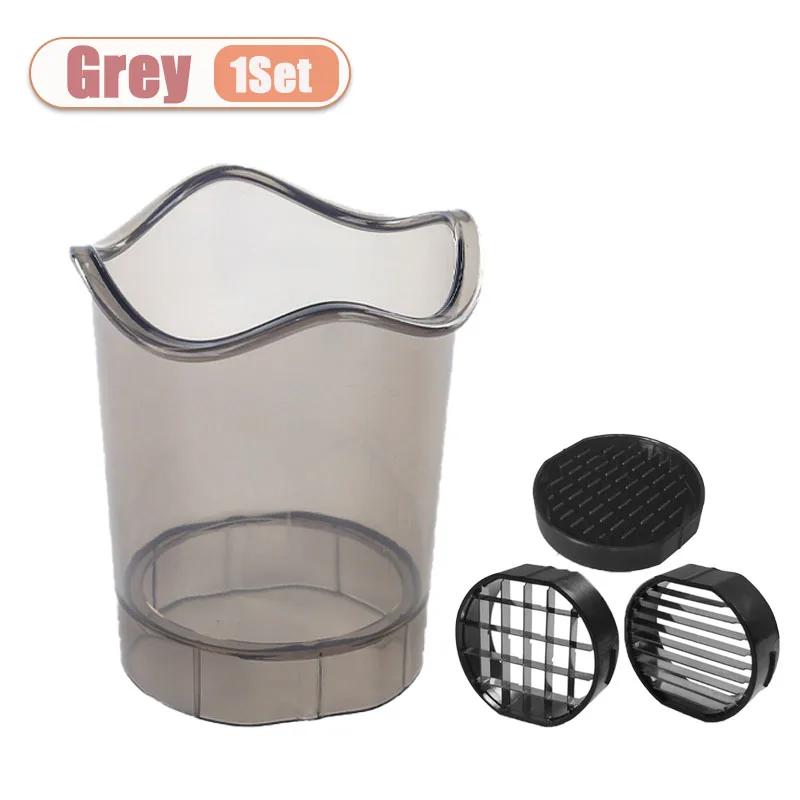 Чашки для нарезки из нержавеющей стали с толкателем, быстрая овощерезка для фруктов и овощей, быстрая готовка салата, кухонные инструменты для нарезки