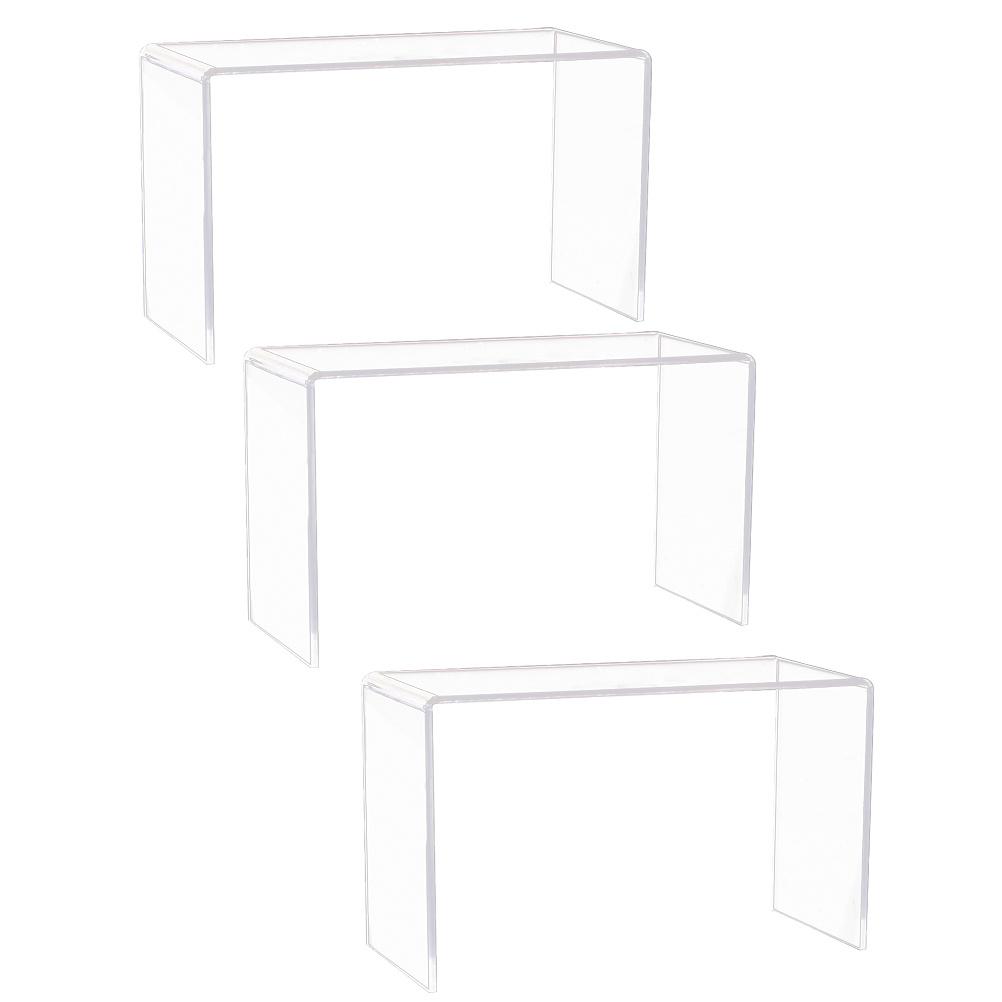 3 шт. Акриловые подставки для демонстрации обуви Прозрачные U-образные стеллажи для хранения Ювелирных изделий Косметики Коллекций Выставочная витрина Маленькие