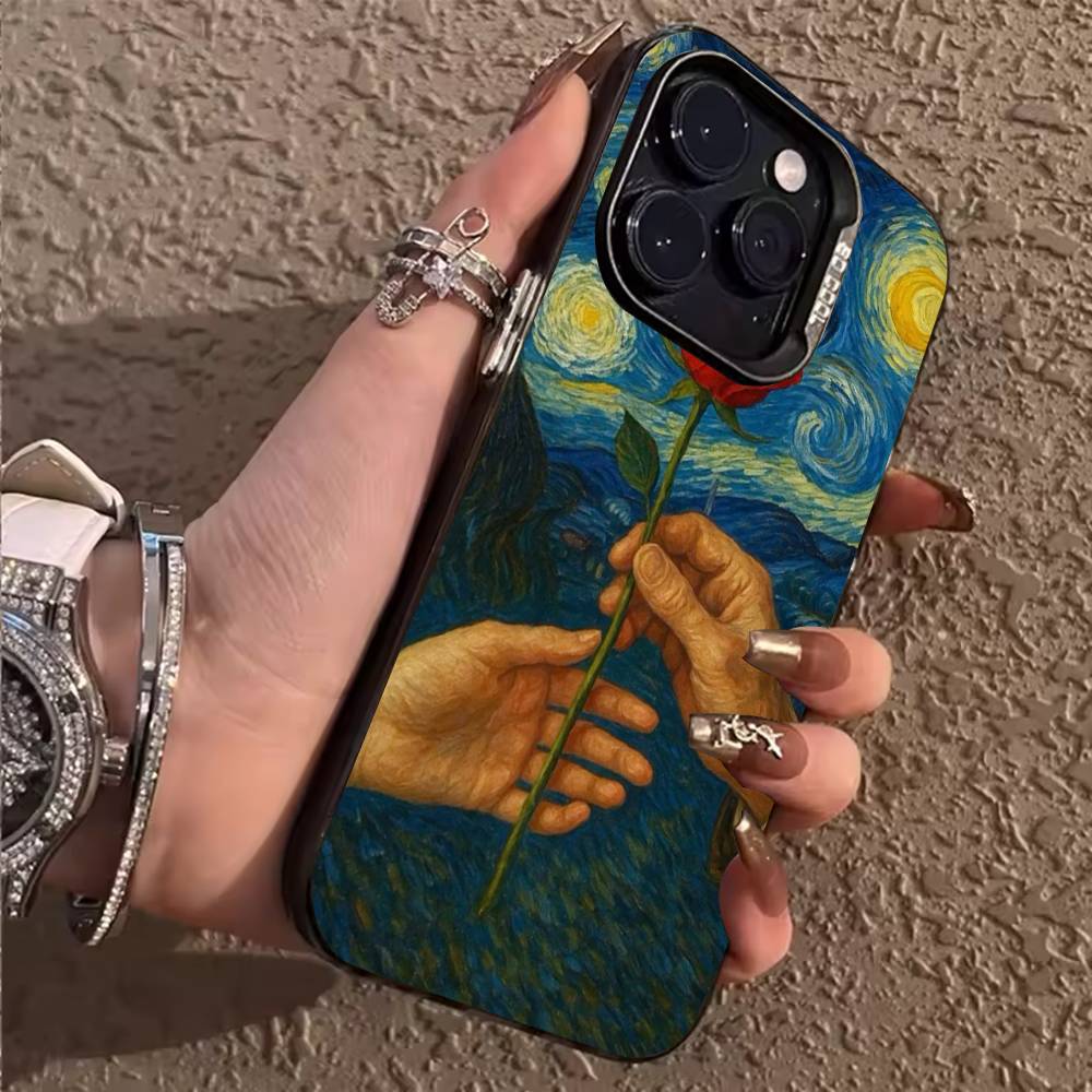 Чехол для телефона V-Ван Гог для iPhone 17 16 15 14 13 12 11 PRO MAX ТПУ Мягкий Приятный для кожи Чехол