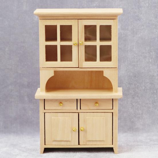 Миниатюрный книжный шкаф для кукольного домика, имитация книжного шкафа с ящиками, многоярусный мини-деревянный книжный шкаф для масштаба 0,05