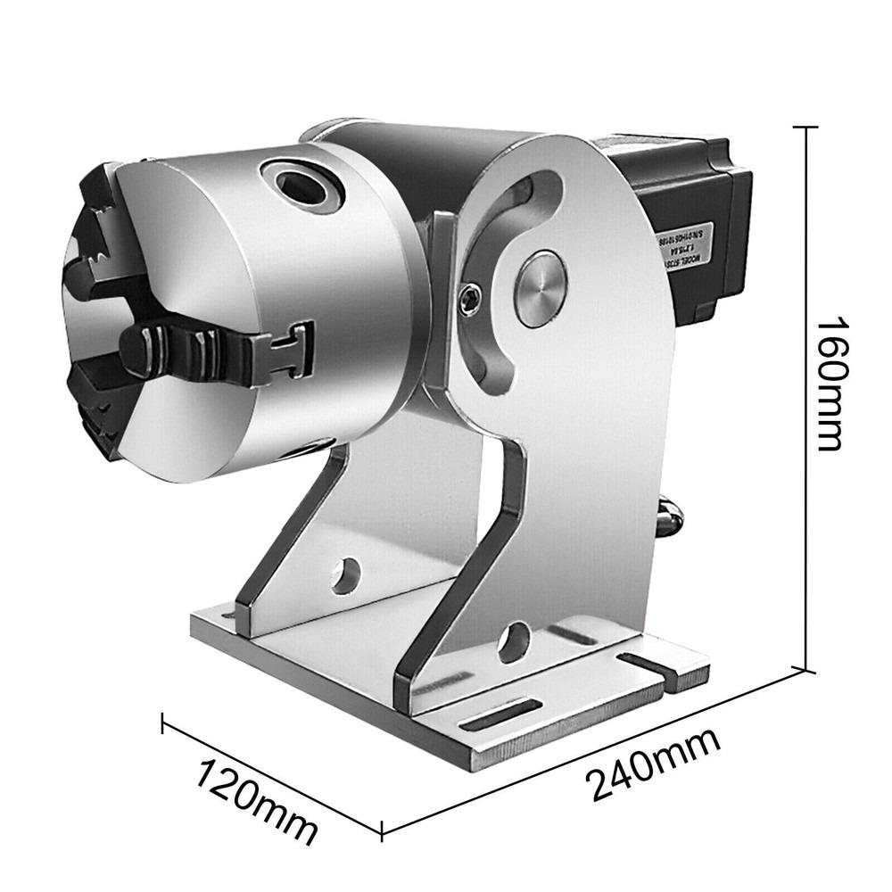Rotary Axis 80mm 3 Jaw Rotary Attachment Used for Fiber Laser Engraver