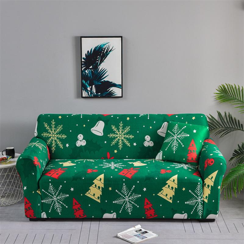 Рождественские эластичные чехлы для дивана для гостиной Funda Sofa Чехол для дивана Защитник для кресла Универсальные накидки на диван Рождественский домашний декор