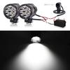 Aoling Мотоциклетная противотуманная фара Фара Вспомогательная мотоциклетная противотуманная фара Светодиодная подфара Противотуманная 12V 24V Белый Постоянный свет Диаметр хомута 2 штуки Свет, Свет,