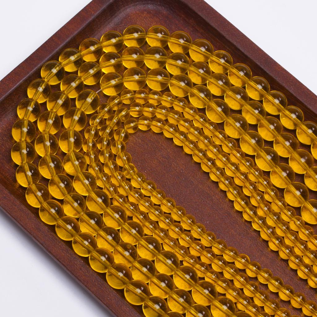 6/10mm 20/30Pcs for Jewelry Making Diy Bracelet Necklace Citrines Beads Handwork Natural Stone Yellow Crystal Beading Accessories Delicate Jewelry