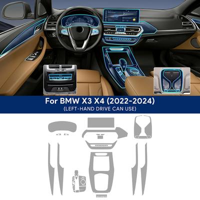 Для BMW X3 X4 G01 G02 2024 ТПУ Пленка для экрана автомобильной навигации Защитная наклейка на коробку передач Антицарапины Аксессуары для интерьера